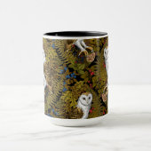 Mug Chouettes, fougères, chênes et baies 2 (Centre)