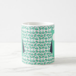 Mug Chouettes lunaires turquoises