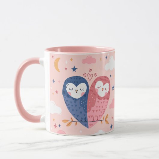 Mug Chouettes mignonnes (Gauche)