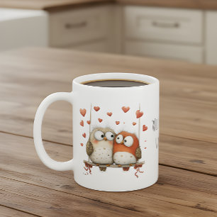 Mug Chouettes Mignonnes Amoureuses Seras-Tu Ma Saint-V