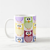 Mug Chouettes mignonnes, Chouette Motif, Chouettes col (Gauche)