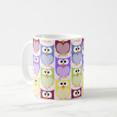 Mug Chouettes mignonnes, Chouette Motif, Chouettes pou (Devant gauche)