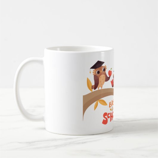 Mug Chouettes mignonnes Retour à l'école (Gauche)