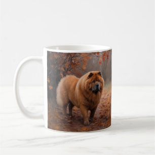 Mug Chow Chow à l'automne Feuilles automne Inspire