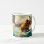 Mug Chow Chow Beach Plage Surf Peinture (Devant droit)