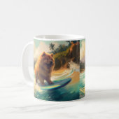 Mug Chow Chow Beach Plage Surf Peinture (Devant gauche)