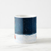 Mug Chow Chow Chien en neige avec cadeaux de Noël (Centre)