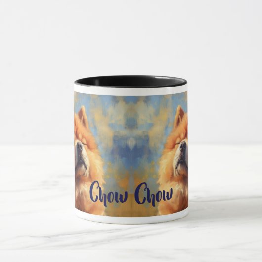 Mug Chow Chow Chien Impressionniste Peinture (Centre)