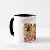 Mug Chow Chow Chien Maman Florale (Devant gauche)