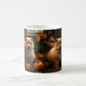 Mug Chow Chow Chiot Automne Citrouille de plaisir (Centre)