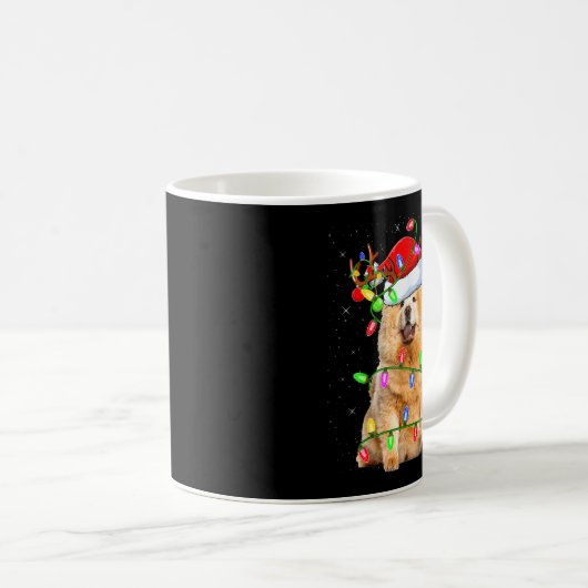 Mug Chow Chow Dog Lover Xmas Lighting Santa Chow Chow (Devant droit)