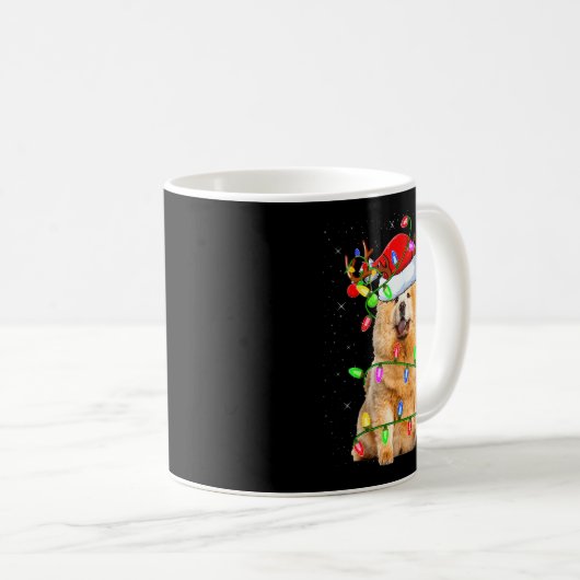 Mug Chow Chow Dog Lover Xmas Lighting Santa Chow Chow (Devant droit)