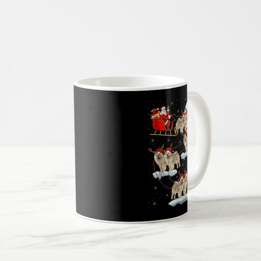 Mug Chow Chow Dog Santa Sleigh Flying Funny Magical Ch (Devant droit)