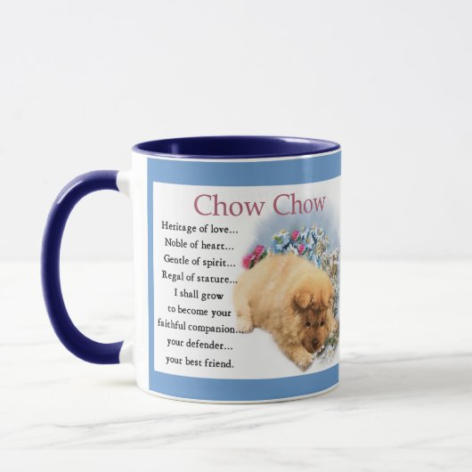 Mug Chow Chow Puppy Art Cadeaux (Gauche)