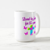 MUG CHRÉTIEN AIMÉ PAR JÉSUS PENDANT 85 ANS CONCEPTION (Devant droit)