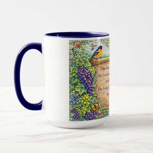 Mug Chrétien Cadeau de Verset Floral (Gauche)