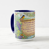 Mug Chrétien Cadeau de Verset Floral (Devant gauche)