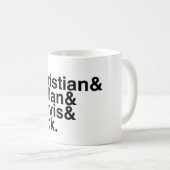 Mug Chrétien d'ami de livre, Kellan, Travis, pointe (Devant droit)