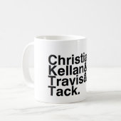 Mug Chrétien d'ami de livre, Kellan, Travis, pointe (Devant gauche)