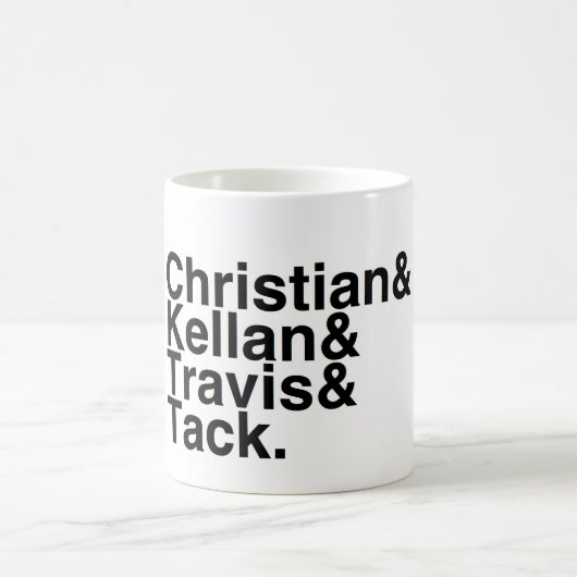 Mug Chrétien d'ami de livre, Kellan, Travis, pointe (Centre)