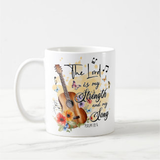 Mug Chrétien Force et Chanson Guitare Psaume 188:14