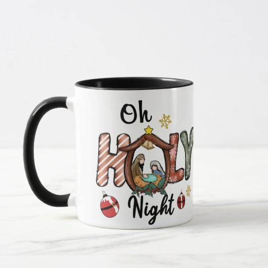 Mug Chrétien - Ô nuit sainte - Noël (Gauche)