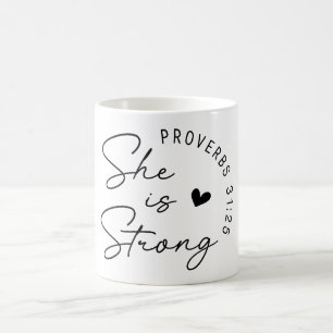 Mug Chrétienne Inspirationnelle Elle Est Forte