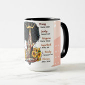Mug Chrétienne prier la reine noire melanin sista femm (Devant droit)
