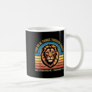 Mug Chrétiens Philippiens 4_13 Force de lion religieux