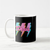 Mug Chris groovy éclair à carreaux j'aime meme  (Gauche)