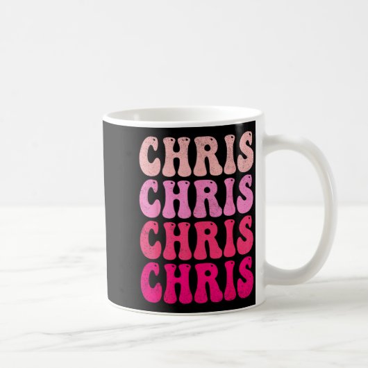 Mug Chris groovy prénom D J'aime les t-shirts Chris Me (Droite)