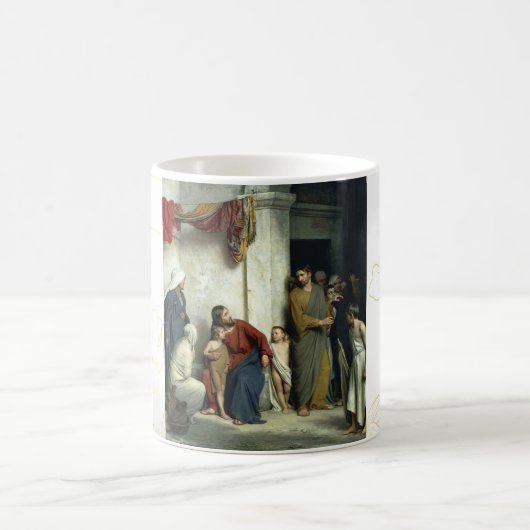 Mug Christ et les enfants par Carl Bloch (Centre)