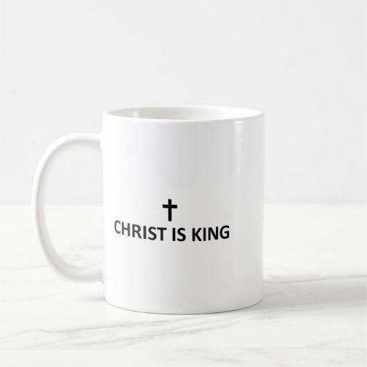 Mug Christ Is King Subtle Minimal Christian Faith Reli (Gauche)
