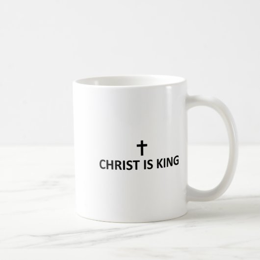 Mug Christ Is King Subtle Minimal Christian Faith Reli (Droite)