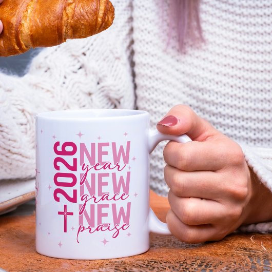 Mug Christian 2026 New Year Custom Scripture Cross