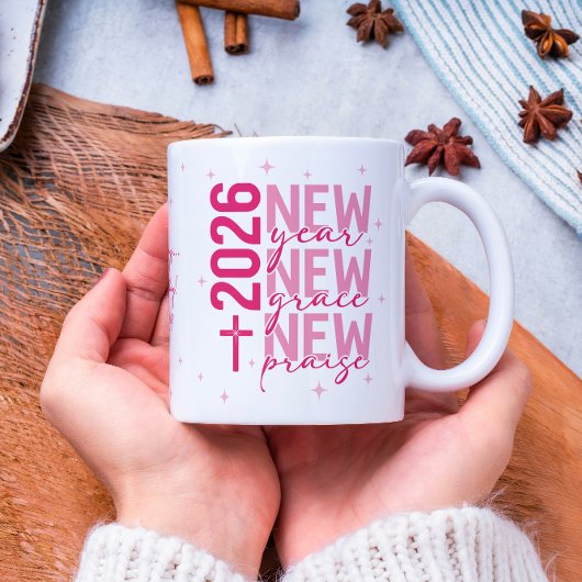 Mug Christian 2026 New Year Custom Scripture Cross