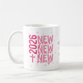 Mug Christian 2026 New Year Custom Scripture Cross (Gauche)