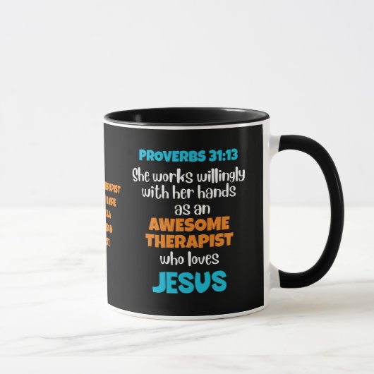 Mug Christian AWESOME THÉRAPIST Proverbes 31 (Droite)