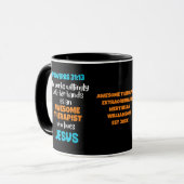 Mug Christian AWESOME THÉRAPIST Proverbes 31 (Devant gauche)