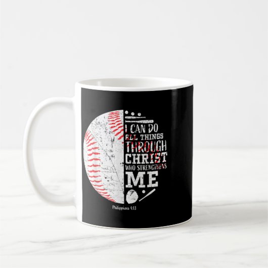 Mug Christian Baseball Philipans 4_13 I Can Do All Thi (Gauche)