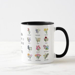 Mug Christian BIRTH MOIS FLEURS Floral Bible Verse