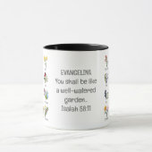 Mug Christian BIRTH MOIS FLEURS Floral Bible Verse (Centre)