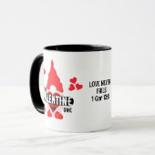 Mug Christian Couples VALENTINE GNOME Coeurs rouges (Devant gauche)