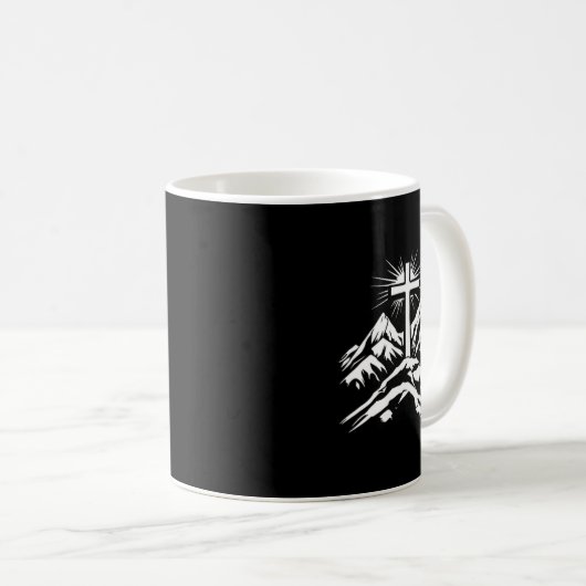 Mug Christian Cross Mountains Religious  (Devant droit)
