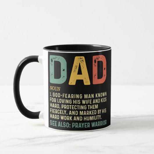 Mug Christian Dad Definition Fathers Day DAD  (Gauche)