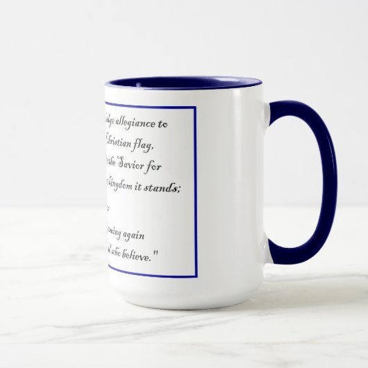 Mug Christian Fkag et Promesse au drapeau chrétien (Droite)