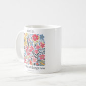 Mug Christian Floral | Nouveaux débuts Jésus Citation (Devant gauche)