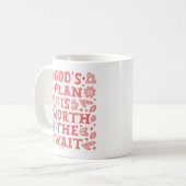 Mug Christian girl god plan quotes pink aesthetic cute (Devant gauche)