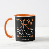 Mug Christian Halloween BONES SEC Ezekiel 37 Monogramm (Gauche)