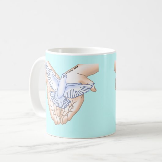 Mug Christian Hands Dove (Devant gauche)